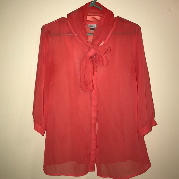 Pink button up blouse - Picture 1 of 3